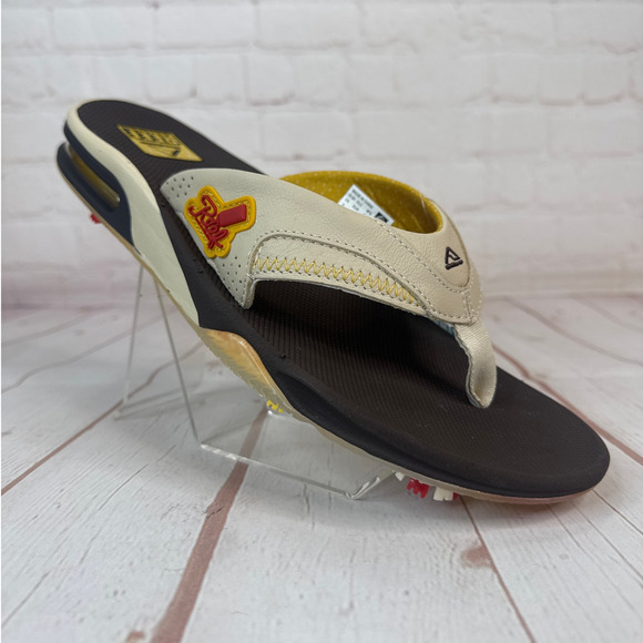 Reef Spackler 19th Hole Brown Flip Flops Sandals With Bottle Opener Mens Size 12 - Picture 1 of 10